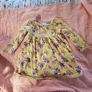 Forever Me Yellow Flowy Dress With Assorted Multicolored Flowers Size 2T